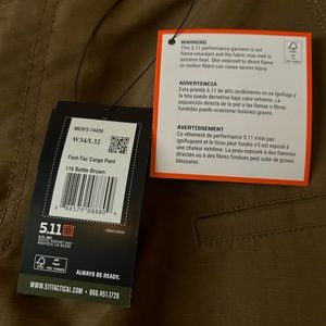 New 5.11 Fast Tac Cargo Pants